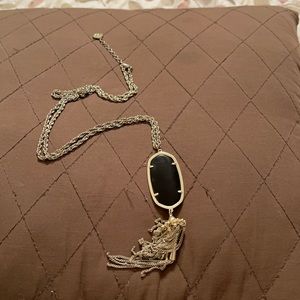 Kendra Scott Rayne necklace with black stone.
